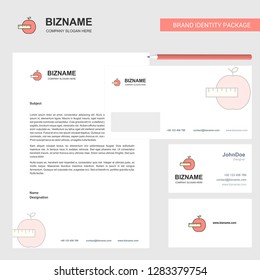 Apple Business Letterhead, Envelope and visiting Card Design vector template