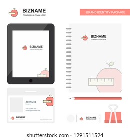 Apple Business Logo, Tab App, Diary PVC Employee Card and USB Brand Stationary Package Design Vector Template