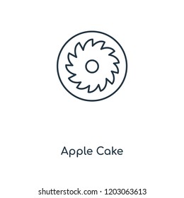 Apple Cake concept line icon. Linear Apple Cake concept outline symbol design. This simple element illustration can be used for web and mobile UI/UX.