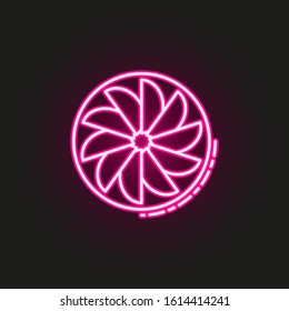 Apple cake neon style icon. Simple thin line, outline vector of judaism icons for ui and ux, website or mobile application