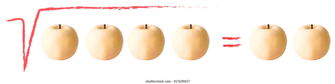 Apple calculation   - vector illutration 