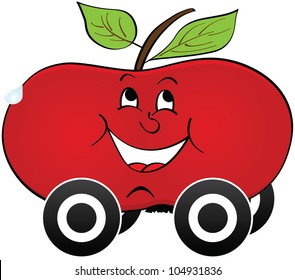 transporte en coche de manzana