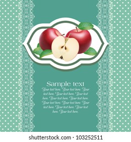 Apple card with lace