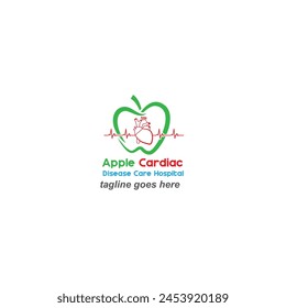 Apple Cardiac Disease Care Hospital vector logo