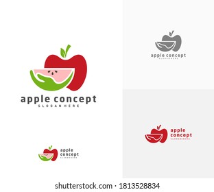 Plantilla vectorial de diseño del logotipo Apple Care, símbolo del icono de Apple Frutos