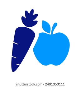Apple and Carrot. Fresh Fruit, Vegetables, Plants, Flowers, Baked Goods and Veggies. Health and Wellness. Nutrition Dietary. Eat a Healthy Diet. Healthier lifestyle.