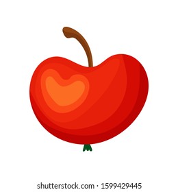 Apple Cartoon icons vector illustration on a white background. Great design for any purposes.