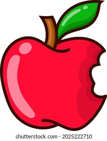 Ilustración de dibujos animados de Apple. manzana vectorial de estilo para recursos de diseño