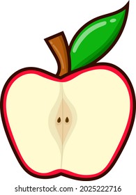 Apple cartoon illustration. style vector apple for design resources