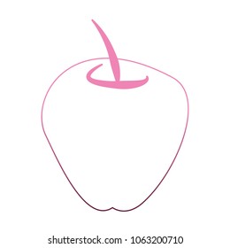 Apple cartoon isolated