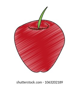 Apple cartoon isolated