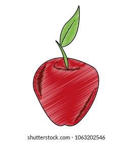 Apple cartoon isolated