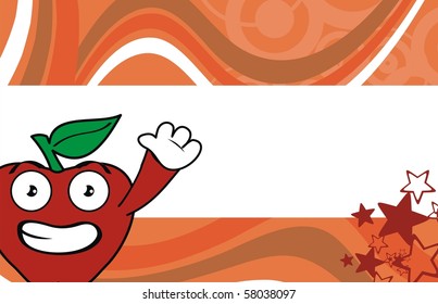 apple cartoon wallpaper in vector format