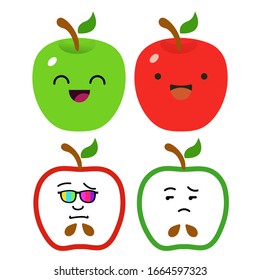 Apple character in a different expression