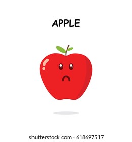 apple character in white background
