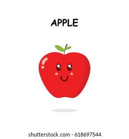 apple character in white background
