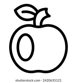 Apple chemistry icon outline vector. Research lab. Laboratory tech expert
