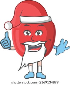 Apple christmas santa claus design character, design vector illustrator, character design on white background.