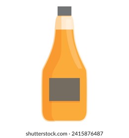 Apple cider bottle icon cartoon vector. Food barrel glass. Cooking punch