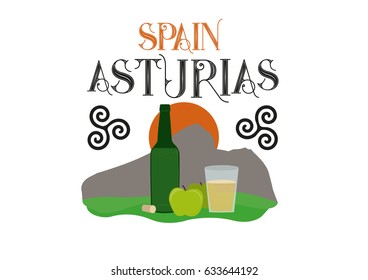 Apple cider drink, 'Sidra',  typical from Asturias, Spain