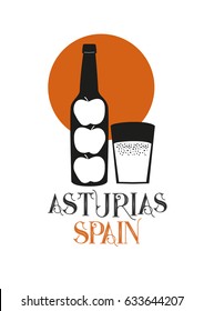 Apple cider drink, 'Sidra',  typical from Asturias, Spain