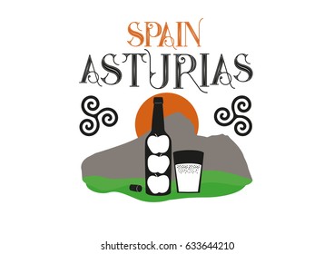Apple cider drink, 'Sidra',  typical from Asturias, Spain