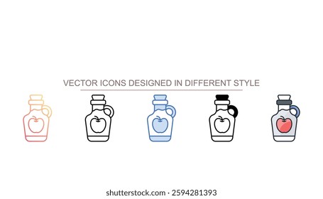 Apple Cider icon design with white background stock illustration