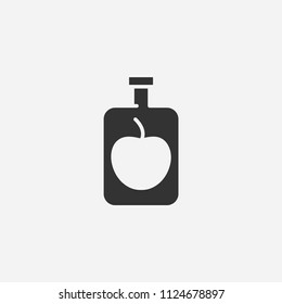 Apple cider icon illustration,vector vinegar sign symbol