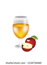 Apple cider isolated