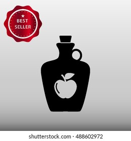 Apple Cider In A Jug Vector Icon Illustration