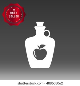 Apple Cider In A Jug Vector Icon Illustration