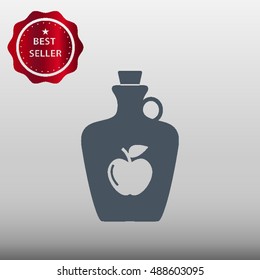 Apple Cider In A Jug Vector Icon Illustration