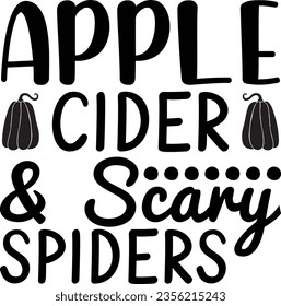 Apple Cider Scary Spiders - Diseño SVG otoño