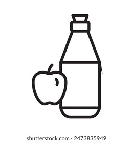 Apple Cider Vinegar Icon Perfect for Health and Nutrition Illustrations