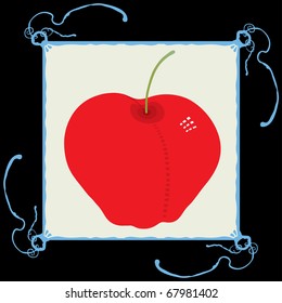 apple clean red illustration