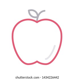 apple color line vector icon