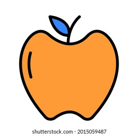 Apple colored modern line icon