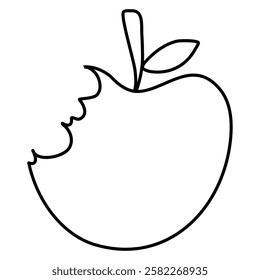 Apple Coloring Drawing for Kids element