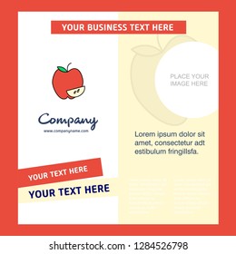 Apple Company Brochure Template. Vector Busienss Template