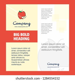 Apple Company Brochure Title Page Design. Company profile, annual report, presentations, leaflet Vector Background