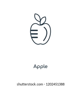 Apple concept line icon. Linear Apple concept outline symbol design. This simple element illustration can be used for web and mobile UI/UX.