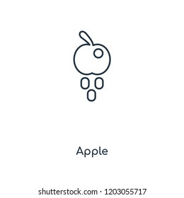 Apple concept line icon. Linear Apple concept outline symbol design. This simple element illustration can be used for web and mobile UI/UX.