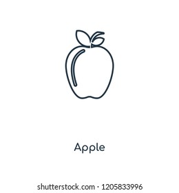 Apple concept line icon. Linear Apple concept outline symbol design. This simple element illustration can be used for web and mobile UI/UX.