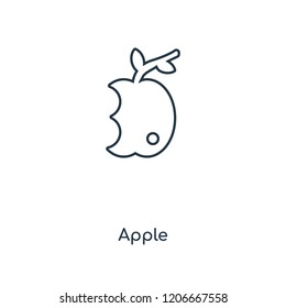 Apple concept line icon. Linear Apple concept outline symbol design. This simple element illustration can be used for web and mobile UI/UX.