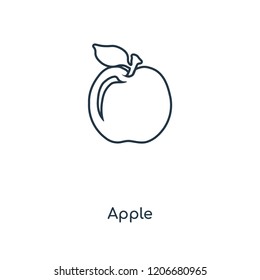 Apple concept line icon. Linear Apple concept outline symbol design. This simple element illustration can be used for web and mobile UI/UX.