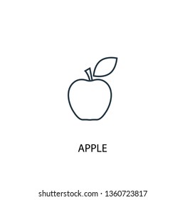 apple concept line icon. Simple element illustration. apple concept outline symbol design. Can be used for web and mobile UI/UX