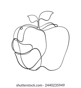Dibujo de arte de línea continua de Apple