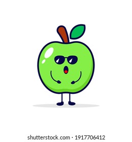 Apple cool cute character illustration