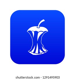 Apple core icon digital blue for any design isolated on white vector illustration