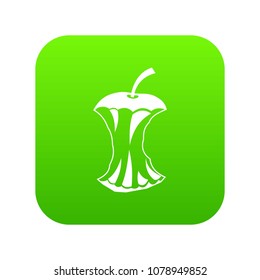 Apple core icon digital green for any design isolated on white vector illustration
